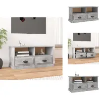 vidaXL Tv-kast - Tv-kasten - Tv-meubel - Hifi-meubel - Tv-meubel 93x35,5x45 cm bewerkt hout betongrijs