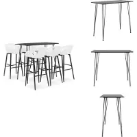 vidaXL Barset - Barsets - Bar Set - Bar Sets - 7-delige Barset zwart en wit