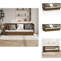vidaXL Dagbed, honingbruin, 80x200 cm, massief grenenhout - Bedden & bedframes