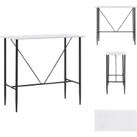 vidaXL Bartablet, wit, 120 x 60 x 110 cm, MDF - Eettafels