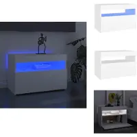 vidaXL Tv-kast - Tv-kasten - Televisiekast - Televisiekasten - Tv-meubel met LED-verlichting 60x35x40 cm zwart