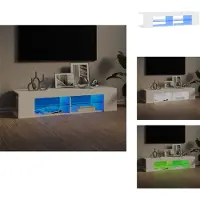 vidaXL Tv-kast - Tv-kasten - Televisiekast - Televisiekasten - Tv-meubel met LED-verlichting 135x39x30 cm wit