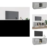 vidaXL Tv-meubel - Tv-meubelen - Tv-standaard - Televisiemeubel - Tv-meubel 102x35x45 cm bewerkt hout betongrijs