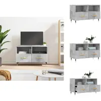 vidaXL Tv-meubel - Tv-meubelen - Tv Kast - Opbergkast - Tv-meubel 80x36x50 cm bewerkt hout betongrijs