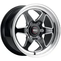 Weld S156 17x7 Ventura 6 Drag 6x139.7 ET00 BS4.00 Gloss BLK MIL DIA 106.1