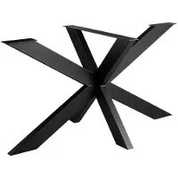 Furniture Legs Europe Stalen matrix zwart spinpoot 140 bij 80 cm en hoogte 73 cm (10 x 5 cm)
