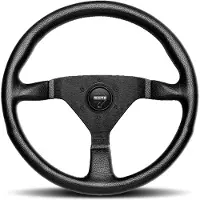 Momo Montecarlo Steering Wheel 320 mm - Black Leather/Black Stitch/Black Spokes