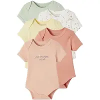 Vertbaudet Set met 5 rompers korte mouwen