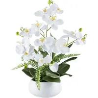 Kopu kunstbloem orchidee 55 cm 4 takken op schaal phalaenopsis
