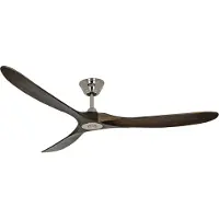 CasaFan ECO GENUINO 180 BN-NB Plafondventilator 30 W (Ø x h) 1800 mm x 290 mm Chroom Met afstandsbediening, Met wintermodus