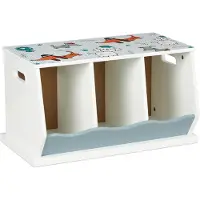 Relaxdays speelgoedkast 3 vakken - 32,5 x 60 x 36 cm - kinderkast - opbergkast kinderen