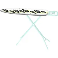 MSV Strijkplank - Hoogte Verstelbaar tot 90cm - Strijkijzerhouder - Antislip Voetjes - 130x33cm - Staal - Zwart Wit