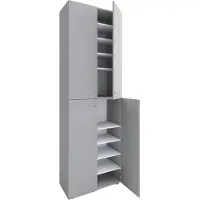 VCM Lona2XL10DT schoenenkast 4 deuren grijs.