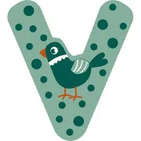 Small Foot Houten Dieren Kinderletter V