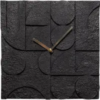Woood Zaria Wandklok 30 x 30 cm - Zwart Zwart