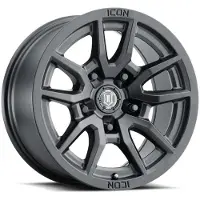 I.C.O.N. Vector 5 17x8.5 5x150 25mm Offset 5.75in BS 110.1mm Bore Satin Black Wheel - 2617855557SB