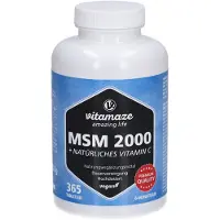Vitamaze GmbH MSM 2000+ Vitamine C Acerola-extract tabletten, 365 stuks