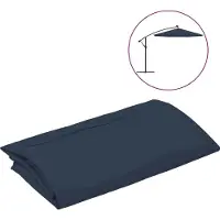 vidaXL Vervangingsdoek voor zweefparasol 350 cm blauw