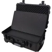 vidaXL Flightcase op wieltjes 58x45x27 cm PP zwart