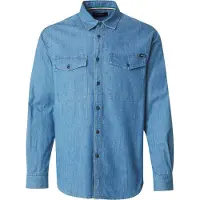 Replay blauw overshirt denim met borstzakken