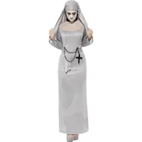 Smiffys Grijs Gothic nonnen pak