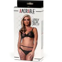 Rimba Onderbroek, BH met slipje, Zwart, (M)