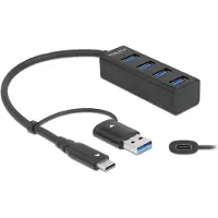 DeLOCK USB-hub 4 x USB 3.2 Gen 1 + 1 x USB-C 3.2 Gen 1