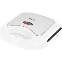 Ecg S 3271 Sandwich Toaster roestvrij staal, Broodrooster, Wit