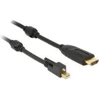 DeLOCK Premium Mini DisplayPort 1.2 naar HDMI 1.4 actieve kabel (4K 30 Hz) / zwart - 2 meter