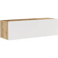 En.casa Tv-meubel Lapinlahti 100x31,5x29,5cm houtkleurig en wit