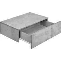 En.casa Wandplank met lade set van 2 zwevend betonkleurig donkergrijs