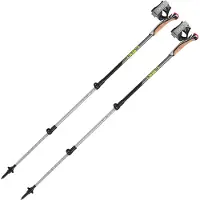LEKI Traveller Alu nordic walking-stokken grijs/zwart/geel (90-130 cm) || Maat: 130