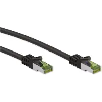 Goobay GHMT-gecertificeerde CAT 8.1 20m patchkabel, S/FTP (PiMF), zwart
