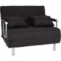 Mendler Fauteuilbed -K29, inklapbare fauteuil slaapbank logeerbed, ligvlak 186x97cm stof (270g/m²) ~ zwart