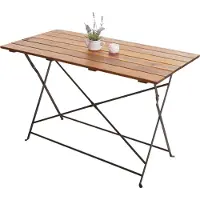 Mendler Bier tuintafel -J40, klaptafel tuintafel, horeca kwaliteit acacia MVG-gecertificeerd 120x60cm ~ bruin
