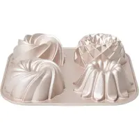 Patisse Mini Tulbandvorm - 4 Tulbandjes - 24x24 cm - Bakvorm