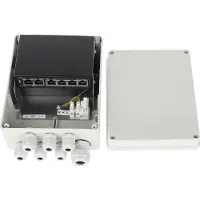 Pulsar S64H 100Mbit switch in IP56 buitenkast 2x uplink & 4xPoE+