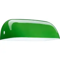 Relaxdays Lampenkap voor tafellamp, glas, vervangingsglas voor banklamp, hoogte x breedte x diepte: 7,5 x 22,5 x 13,5 cm, lampenkap van glas, groen