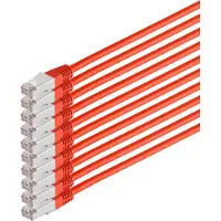 S-Conn Patchkabel Cat 6, S/FTP, PIMF, HF, kleur rood, lengte 0,25 meter