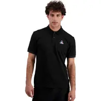 Le coq sportif Le Coq Sportifvoor mannen. 2422107 Essentiels poloshirt zwart (M), Casual, Sportief, Katoen, Meerdere sporten, Korte mouwen