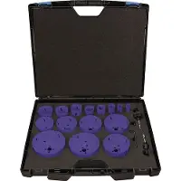Promat /Tecwerk Gatenzagenset | 17-delig 19-114 mm | snijdiepte 38 mm HSS-Co8 - 4000800194