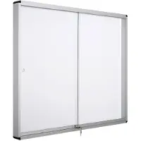 BI-Office Exhibit Indoor Vergrendelbaar notitiebord Magnetisch 8 x A4 96,7 (B) x 70,6 (H) cm Wit
