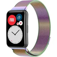Strap-it Luxe Milanese band - Milanees bandje geschikt voor Huawei Watch Fit / Huawei Watch Fit New - kleurrijk