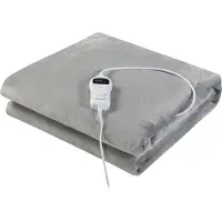En.casa Elektrische deken Archi warmtedeken 180x130 cm lichtgrijs
