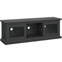 Ebuy24 Venedig TV-meubel 2 glazen deuren en 1 glazen legger mat grijs.