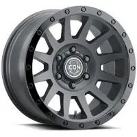 I.C.O.N. Compression 18x9 6x5.5 0mm Offset 5in BS 106.1mm Bore Double Black Wheel