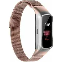Strap-it Milanees Smartwatch bandje - Geschikt voor Samsung Galaxy Fit Milanese band - rosé pink - Horlogeband / Polsband / Armband