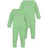 Normani Rompertje/body 'Tangoio' lichtgroen / wit