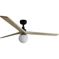 Faro Klim Plafondventilator Black | Pine | L (Ø150cm) | With light (E27)