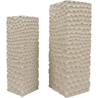 Ptmd bloemenzuil isaiah - 33x33x95cm set van 2